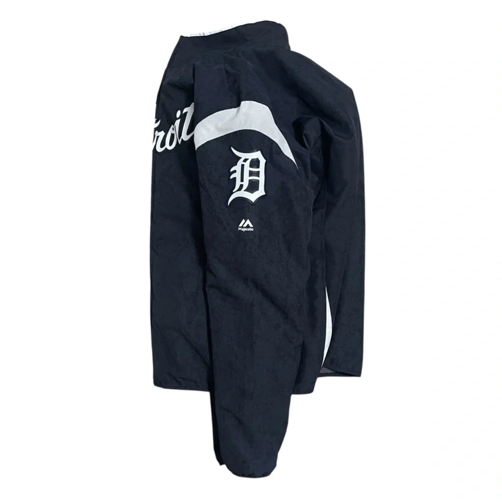 Majestic Thermabase MLB Detroit Tigers Jacket Navy Medium - Picture 3 of 13